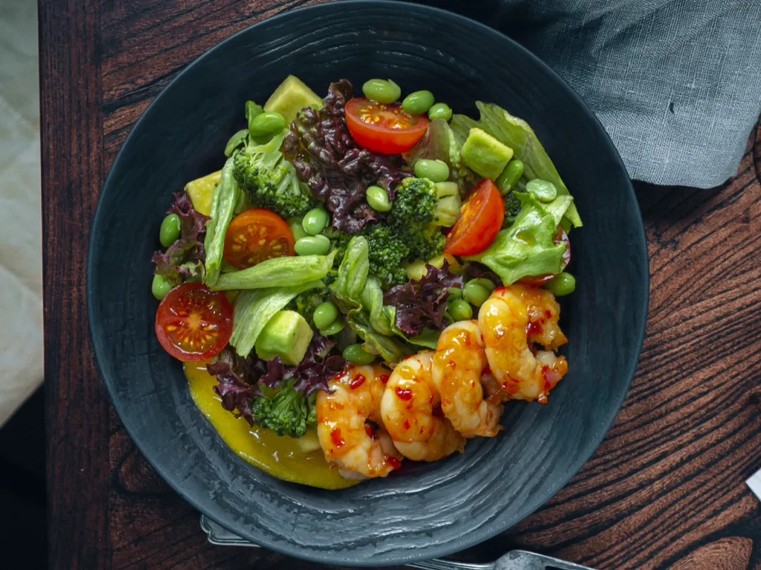 С креветками и соусом Маракуйя